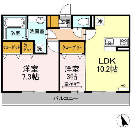 熊本県八代市新地町 八代駅 2LDK アパート 賃貸物件詳細