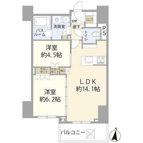 神奈川県茅ヶ崎市幸町 茅ケ崎駅 2LDK マンション 賃貸物件詳細