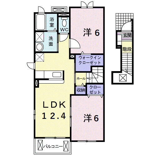 プラシード・ニコ　Ⅰ 2階 2LDK 賃貸物件詳細