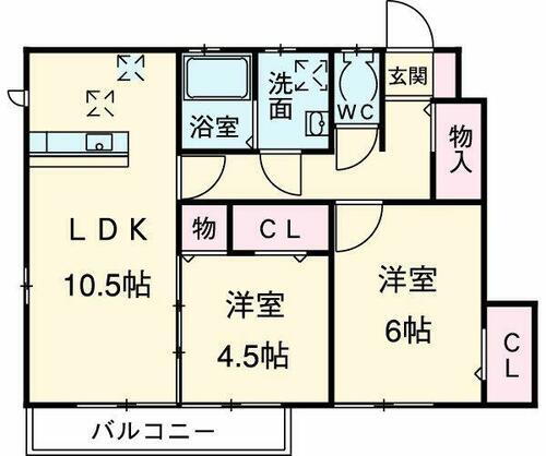 東京都府中市白糸台４丁目 武蔵野台駅 2LDK アパート 賃貸物件詳細