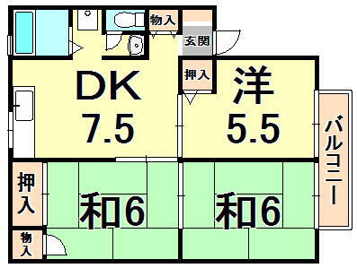 兵庫県宝塚市鹿塩２丁目 仁川駅 3DK アパート 賃貸物件詳細