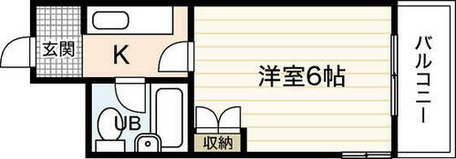 広島県広島市佐伯区三筋３丁目 楽々園駅 1K マンション 賃貸物件詳細