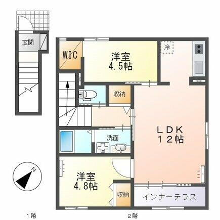 千葉県柏市大室 柏の葉キャンパス駅 2LDK アパート 賃貸物件詳細
