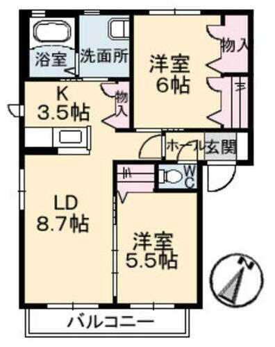 山口県山口市嘉川 嘉川駅 2LDK アパート 賃貸物件詳細