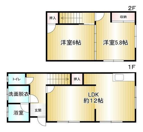 福岡県飯塚市潤野 新飯塚駅 2LDK 一戸建て 賃貸物件詳細