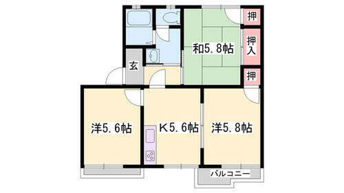 兵庫県姫路市北平野南の町 野里駅 3K アパート 賃貸物件詳細
