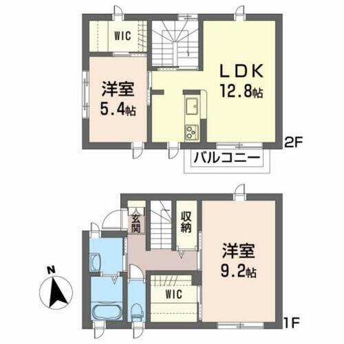 福島県いわき市平中神谷字前河原 2LDK アパート 賃貸物件詳細
