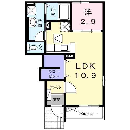 エヌエスハイム　Ｄ 1階 1LDK 賃貸物件詳細