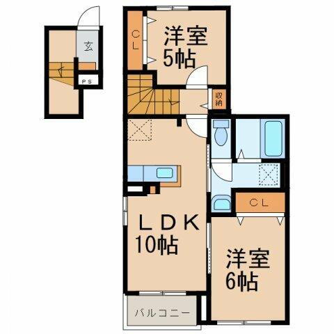 和歌山県和歌山市毛見 黒江駅 2LDK アパート 賃貸物件詳細