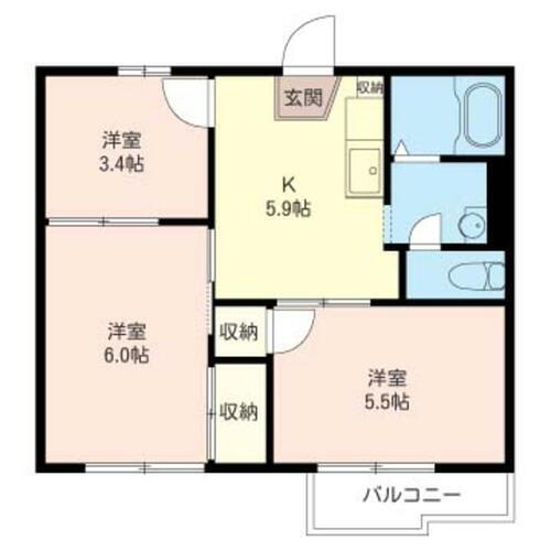 神奈川県横浜市瀬谷区下瀬谷３丁目 桜ヶ丘駅 3K アパート 賃貸物件詳細