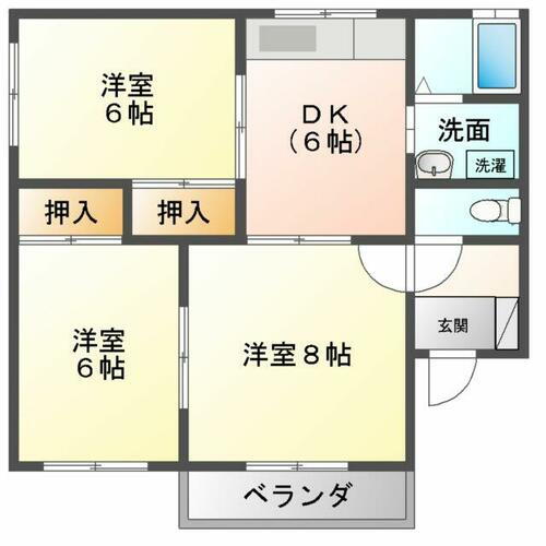 ガーデンパレス州先 2階 3DK 賃貸物件詳細