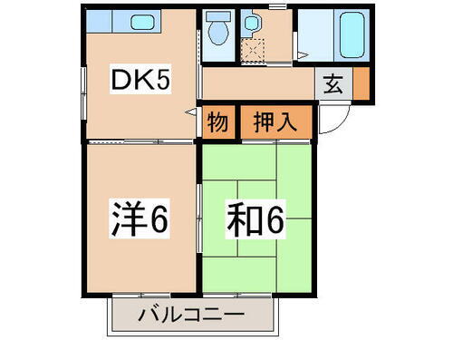 福島県会津若松市古川町 2DK アパート 賃貸物件詳細