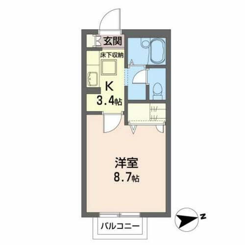 広瀬川ハイムＡ 1階 1K 賃貸物件詳細