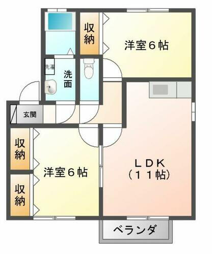 セジュール巴 2階 2LDK 賃貸物件詳細