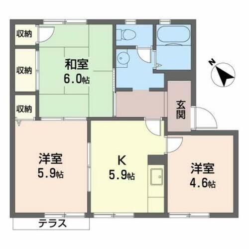 大阪府泉大津市板原町２丁目 和泉府中駅 3K アパート 賃貸物件詳細