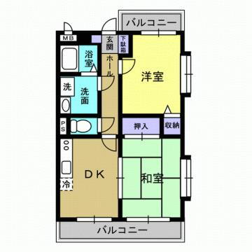 鹿児島県鹿児島市永吉１丁目 鹿児島中央駅 2DK マンション 賃貸物件詳細