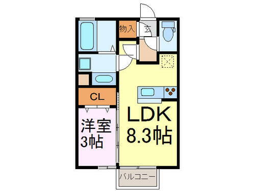 茨城県古河市東牛谷 1LDK アパート 賃貸物件詳細