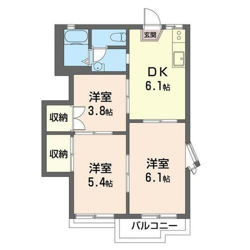 神奈川県相模原市南区下溝 原当麻駅 3DK アパート 賃貸物件詳細