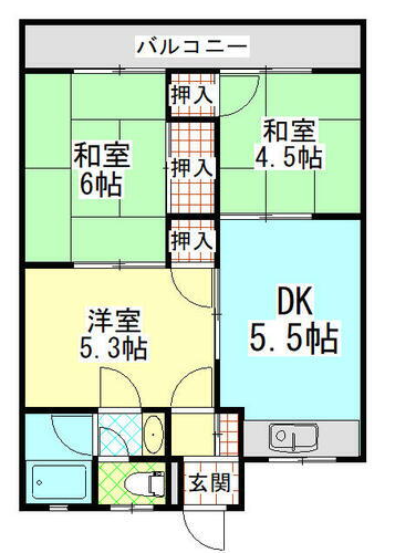 メゾンモンシャトー 4階 3DK 賃貸物件詳細