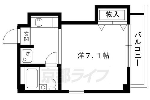 京都府京都市北区紫野上柏野町 北野白梅町駅 1K マンション 賃貸物件詳細