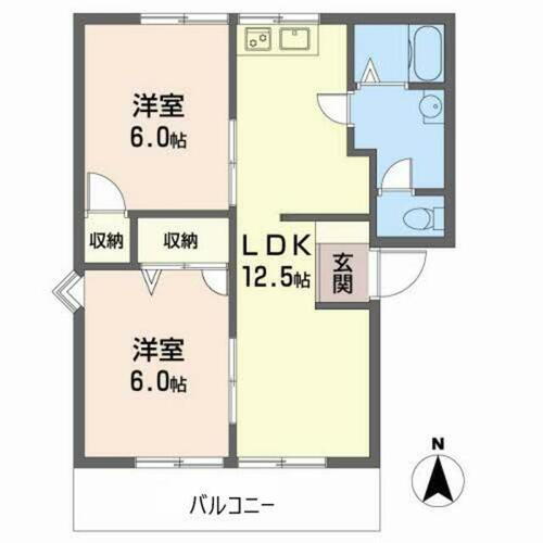 愛媛県松山市谷町 2LDK アパート 賃貸物件詳細