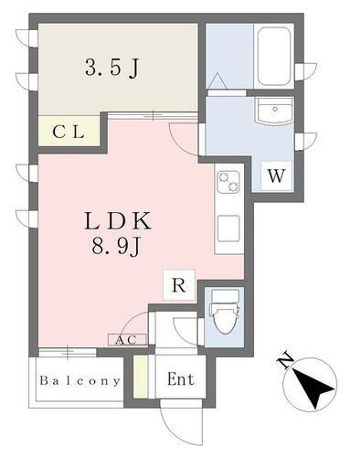 兵庫県明石市大観町 西新町駅 1LDK アパート 賃貸物件詳細