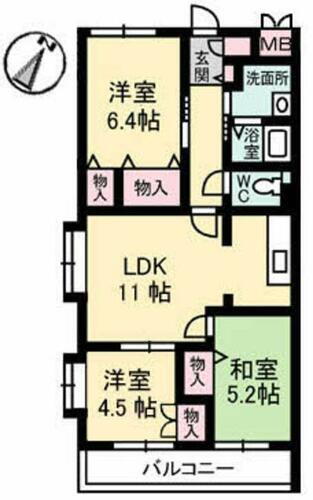 広島県広島市東区戸坂くるめ木１丁目 3LDK マンション 賃貸物件詳細