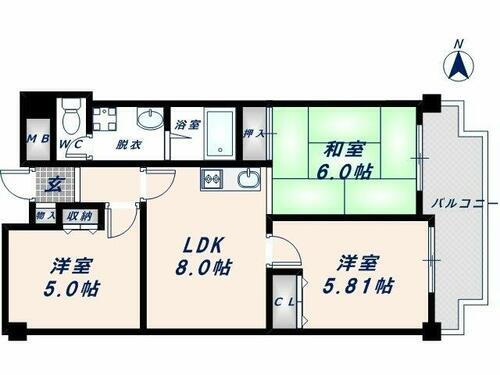 大阪府東大阪市友井５丁目 弥刀駅 3DK マンション 賃貸物件詳細