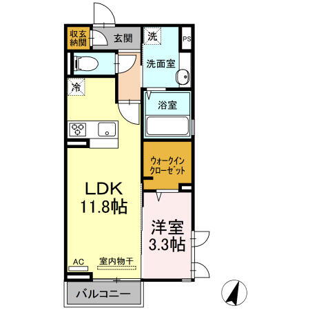 愛媛県新居浜市新須賀町１丁目 1LDK アパート 賃貸物件詳細