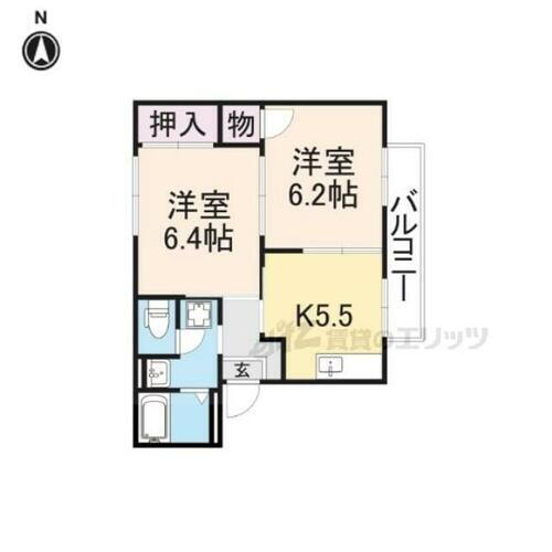 奈良県天理市杉本町 前栽駅 2K アパート 賃貸物件詳細