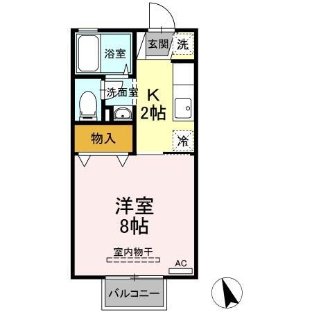 香川県高松市林町 1K アパート 賃貸物件詳細
