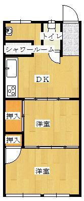 ラスカビル（杉本） 2階 2DK 賃貸物件詳細