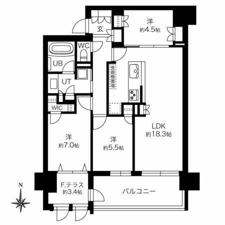 レ・ジェイド北海道ボールパーク 8階 3LDK 賃貸物件詳細