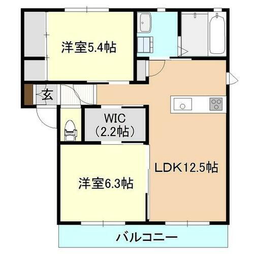 朝日ハウスＡ 1階 2LDK 賃貸物件詳細