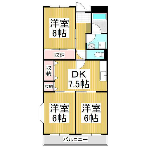 長野県松本市井川城２丁目 松本駅 3DK マンション 賃貸物件詳細