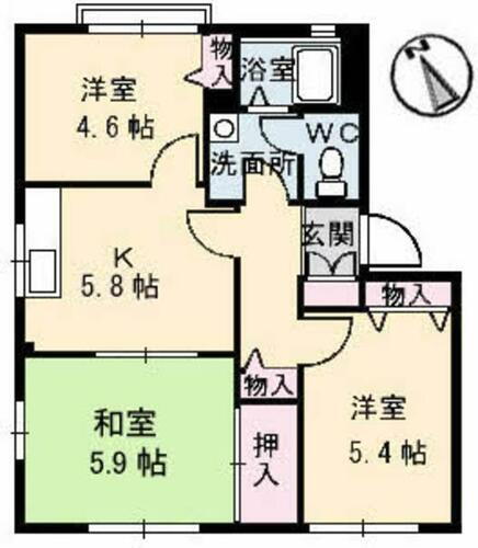 山口県下関市横野町１丁目 3K アパート 賃貸物件詳細