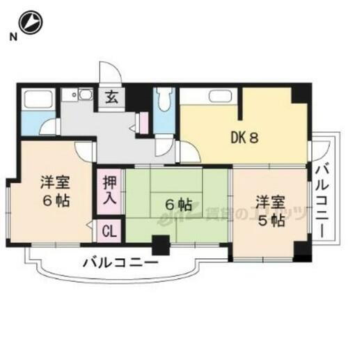 滋賀県東近江市佐野町 能登川駅 3DK マンション 賃貸物件詳細