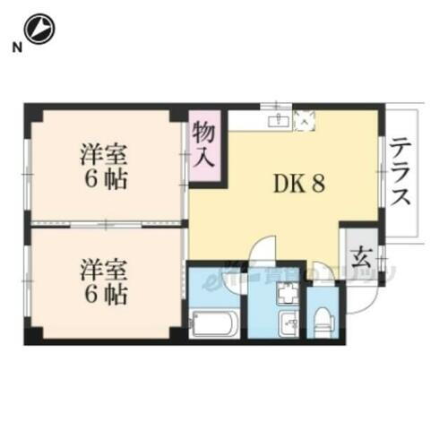 滋賀県甲賀市水口町虫生野中央 貴生川駅 2DK アパート 賃貸物件詳細