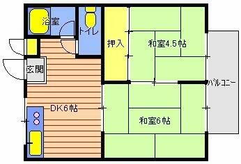 双葉ハイツ 2階 2DK 賃貸物件詳細