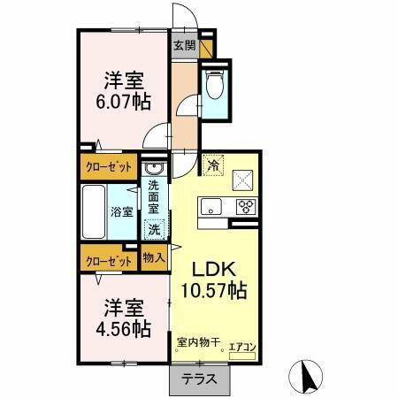 千葉県柏市花野井 柏の葉キャンパス駅 2LDK アパート 賃貸物件詳細