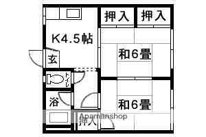 宮城県仙台市太白区松が丘 八木山動物公園駅 2K アパート 賃貸物件詳細