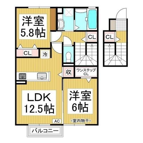 長野県伊那市境 伊那市駅 2LDK アパート 賃貸物件詳細