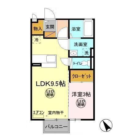 茨城県神栖市平泉 鹿島神宮駅 1LDK アパート 賃貸物件詳細