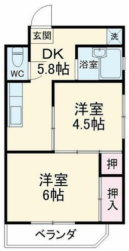 埼玉県川口市芝新町 蕨駅 2K マンション 賃貸物件詳細