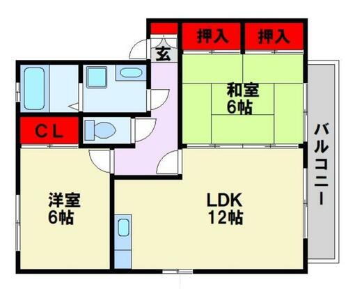 サパン長谷川　Ｂ棟 1階 2LDK 賃貸物件詳細