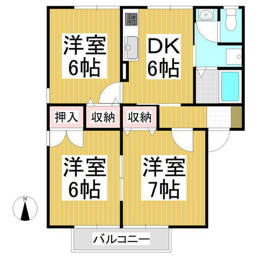 長野県長野市川中島町上氷鉋 川中島駅 3DK アパート 賃貸物件詳細