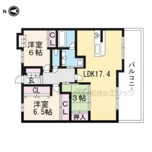 グランエスパス宝ヶ池 3階 3LDK 賃貸物件詳細