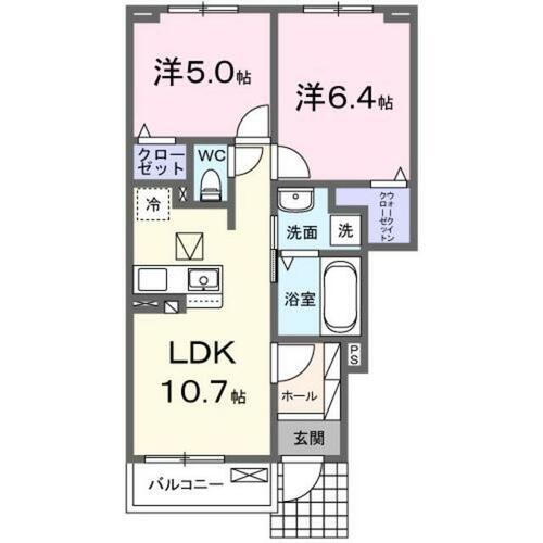 フェリーチェ 1階 2LDK 賃貸物件詳細