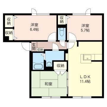 エクセレントＳＴ　Ⅱ 2階 3LDK 賃貸物件詳細