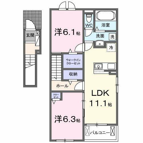 和歌山県伊都郡かつらぎ町大字丁ノ町 妙寺駅 2LDK アパート 賃貸物件詳細